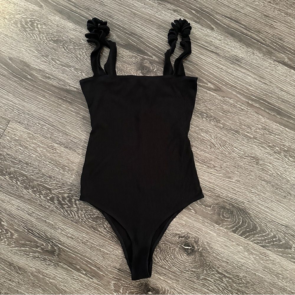 Reformation Hampton Ruffle Bodysuit